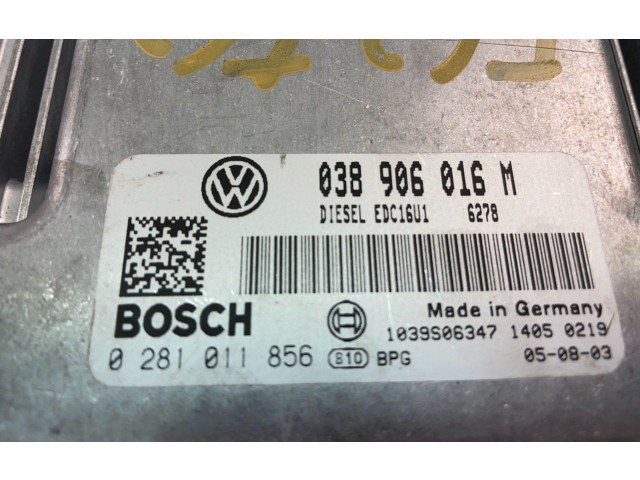 Řídící jednotka 038906016M, 0281011856 Volkswagen Transporter - Caravelle T5 2012