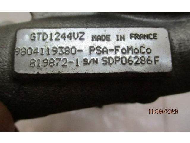 Turbodmychadlo Турбина 9804119380 Peugeot 3008 I
