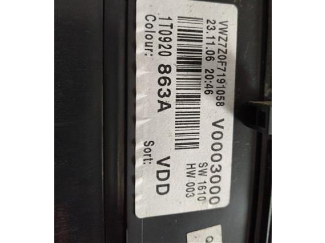 Панель приборов 1T0920863A Volkswagen Caddy