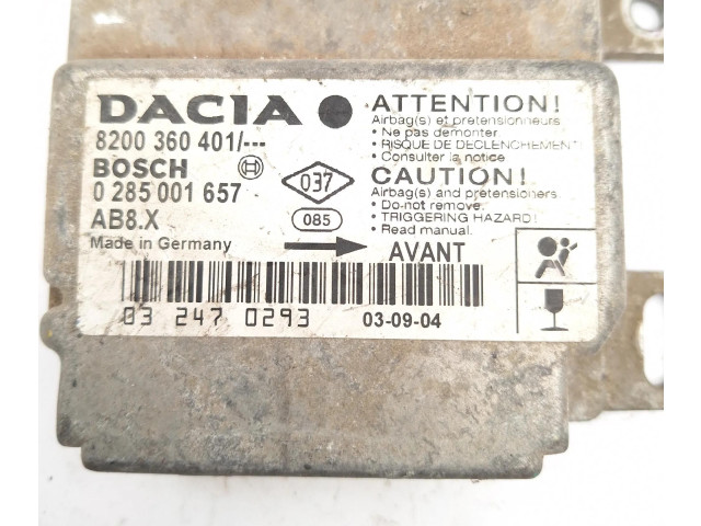 Блок подушек безопасности 8200360401, 0285001657 Dacia Solenza