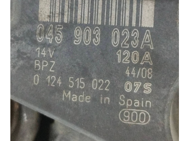 Генератор 045903023A, 0124515022   Skoda Fabia Mk2 (5J)   для двигателя BNM