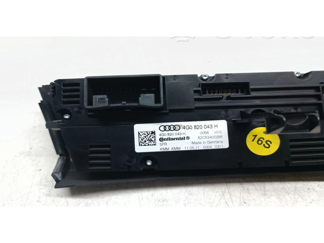 Блок управления климат-контролем 4G0820043H   Audi A7 S7 4G