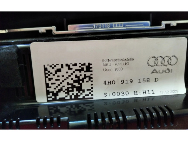 Блок управления климат-контролем 4H0919158D   Audi A8 S8 D4 4H