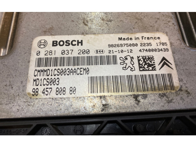 Блок управления двигателя 9826975080, 0281037200   Opel Combo E