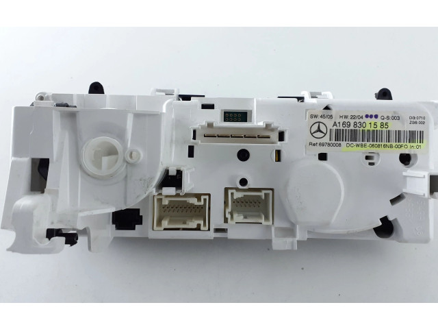 Блок управления кондиционера воздуха / климата/ печки (в салоне) A1698301585 Mercedes-Benz A W169