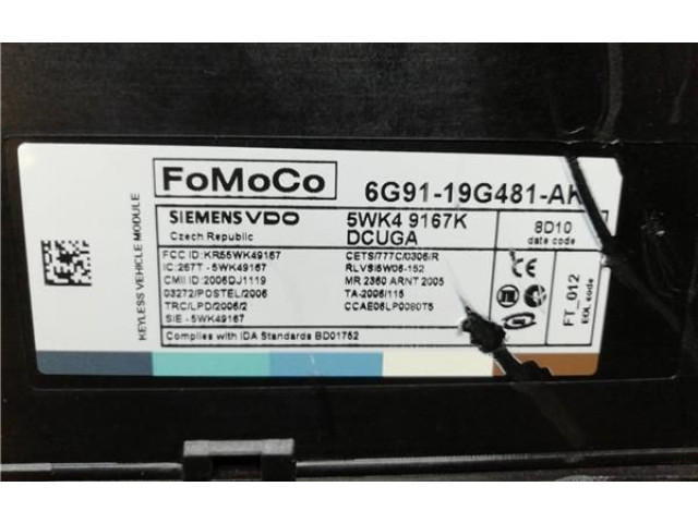 Блок комфорта 6G9119G481AK, 6G9119G481AK Jaguar XF