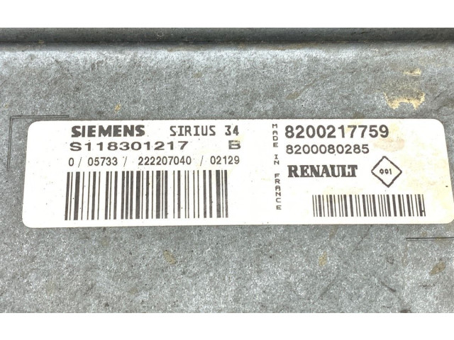 Блок управления двигателем ECU 8200217759   Renault  Kangoo I  1997 - 2003 года