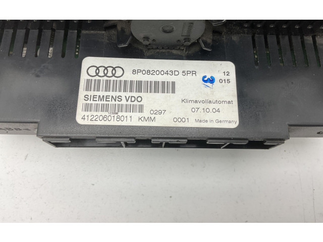 Блок управления климат-контролем 8P0820043BMXHA, 412206018011 Audi A3 S3 8P