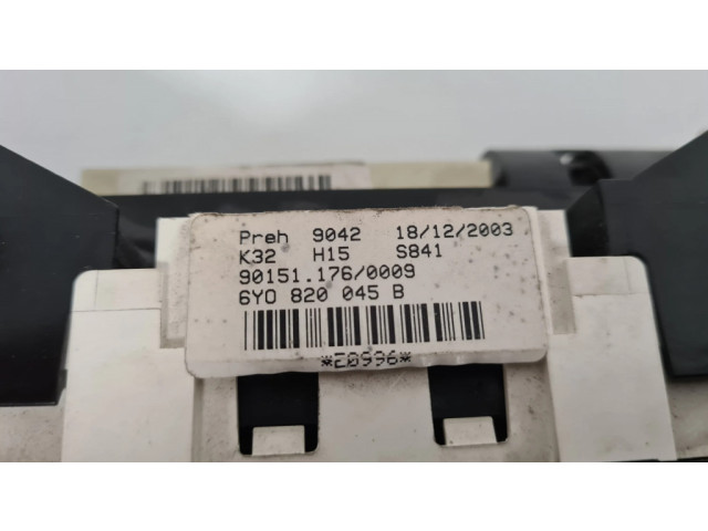 Блок управления климат-контролем 6Y0820045B   Skoda Fabia Mk1 (6Y)