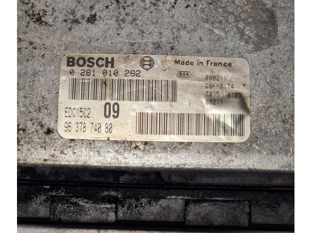 Блок управления двигателя 9637874080, 0281010262   Peugeot 607