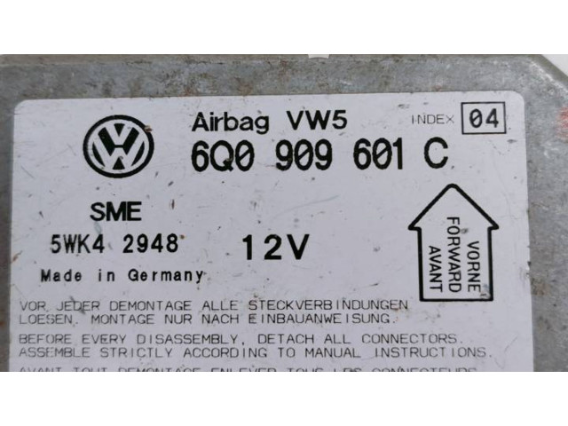 Блок подушек безопасности 6Q0909601C, 5WK42948 Skoda Fabia Mk1 (6Y)