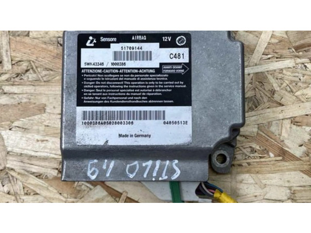 Блок подушек безопасности 5WK43346, 51709144   Fiat Stilo