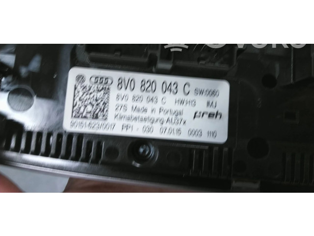 Блок управления климат-контролем 8V0820043C, 8V0820043CIMJ   Audi A3 S3 8V