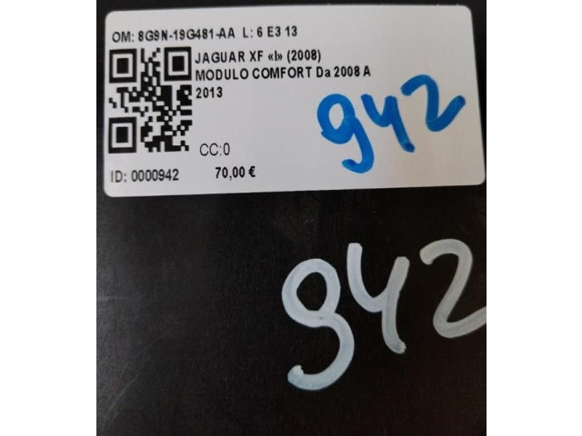 Блок комфорта 8G9N19G481AA, 8G9N19G481AA Jaguar XF X250