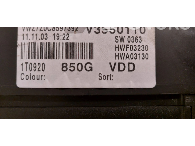Панель приборов 1T0920, V3550110 Volkswagen Touran I