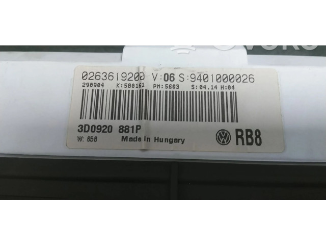 Панель приборов 3D0920881PX, 3D0920881P   Volkswagen Phaeton       