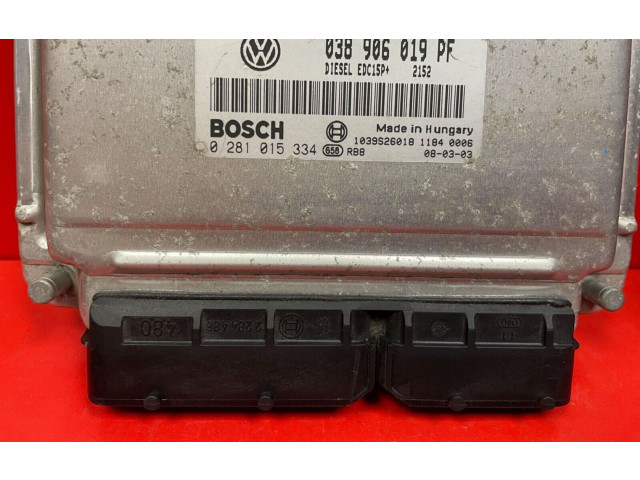 Комплект блоков управления 0281015334, 038906019PF   Skoda Octavia Mk1 (1U)