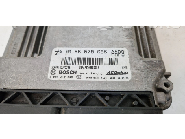 Блок управления двигателя 0281017595, 55578665   Saab 9-5
