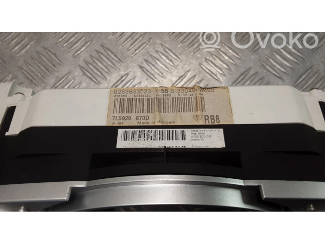 Přístrojová deska Porsche Cayenne (9PA) 2005 0263633523, 7L5920870D