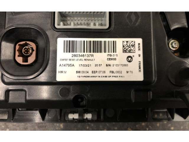 Дисплей 280346137R, 280346137R Renault Clio V