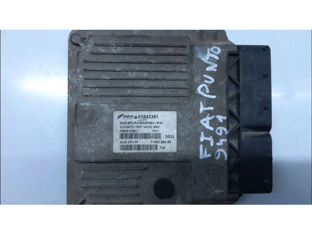 Řídící jednotka 51843361 Fiat Punto Evo 2009