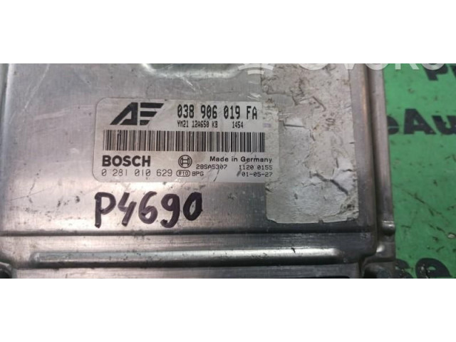 Блок управления двигателем Блок управления 0281010629, 038906019FA Ford Galaxy