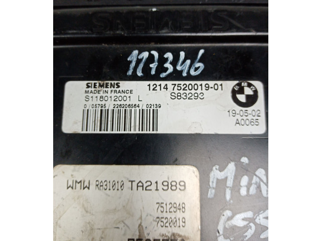 Řídící jednotka S118012001, SIEMENS   Mini One - Cooper R50 - 53 2001