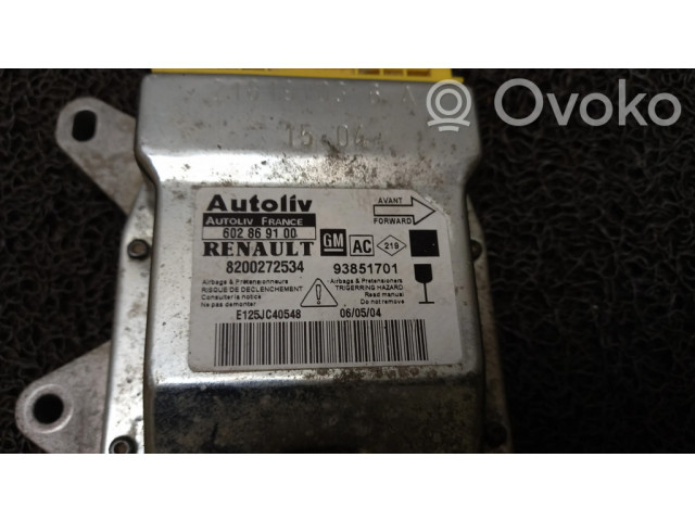 Блок подушек безопасности 8200272534 Renault Trafic II (X83)