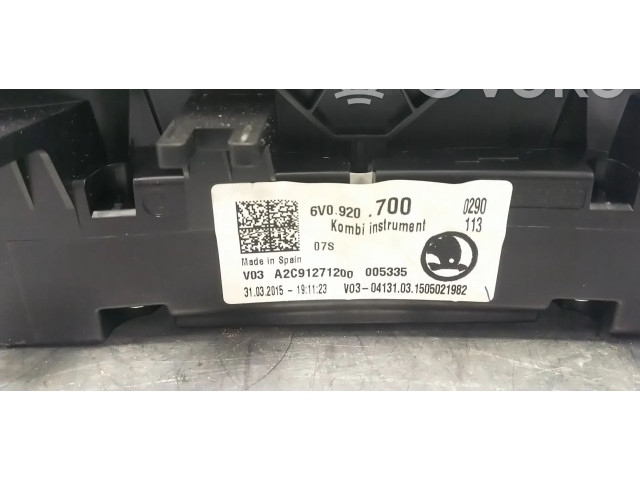 Панель приборов 6V0920700   Skoda Fabia Mk3 (NJ)       