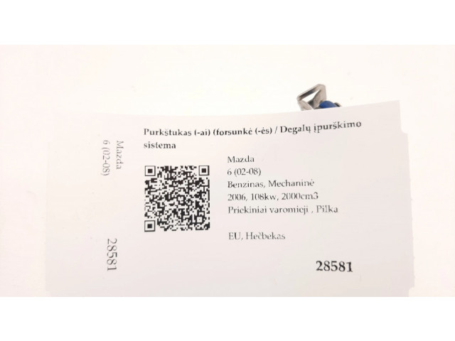 Vstřikovač 0280158103, 4221105124625 Mazda 6 pro benzínový motor 2.0