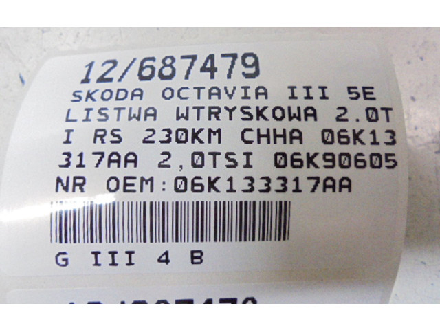 Топливная рампа 06K133317AA, 06K133317AA Skoda Fabia Mk3 (NJ)