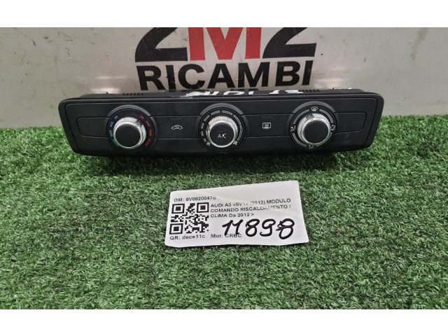 Блок управления климат-контролем 8V0820047B, 8V0820047B Audi A3 S3 8V