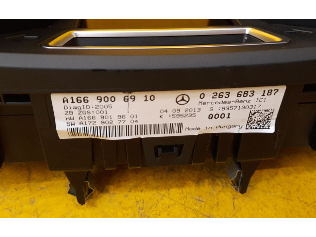 Панель приборов A1669006910   Mercedes-Benz GLE AMG (W166 - C292)       