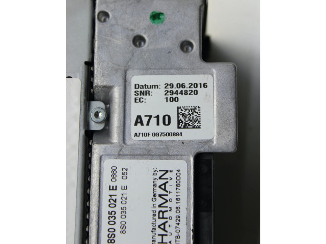 Радио/ проигрыватель CD/DVD / навигация 8S0035021E Audi TT TTS RS Mk3 8S