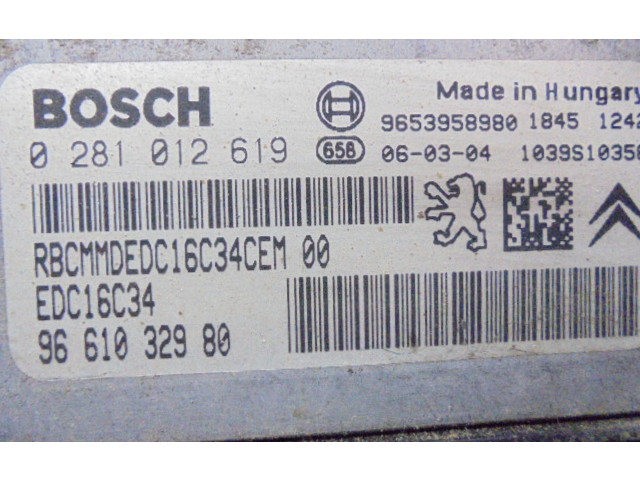 Řídící jednotka 9661032980, 9661032980   Citroen Berlingo 1999