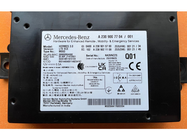 Pojistková skříňka Řídící jednotka BSM A2389007704, A2389015700 Mercedes-Benz CLA C118 X118 2022