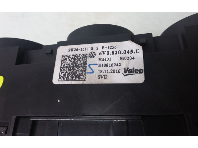 Блок управления климат-контролем 6V0820045C Skoda Fabia Mk3 (NJ)
