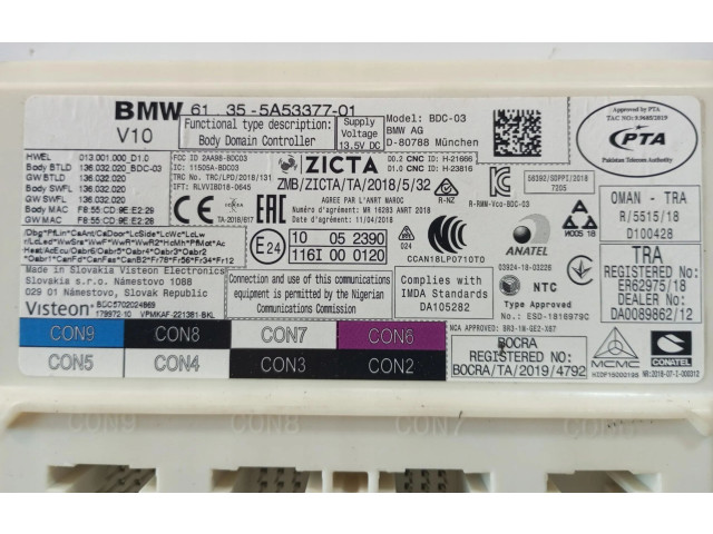 Блок комфорта 5A53377 BMW iX3 G08