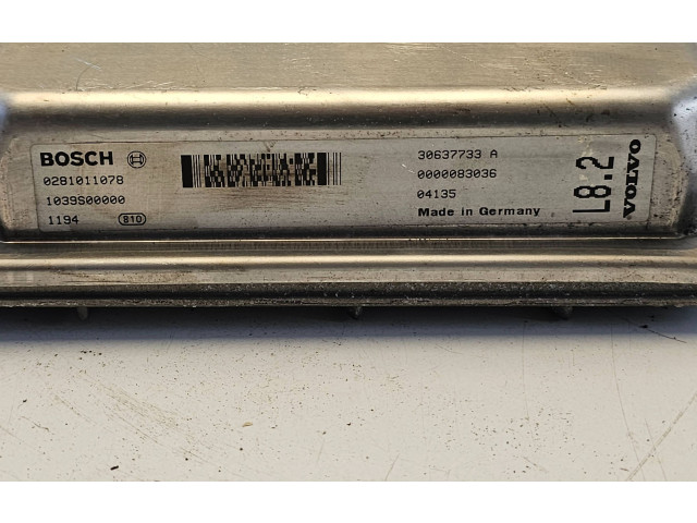Блок управления двигателя 30637733A, 0281011078   Volvo S80