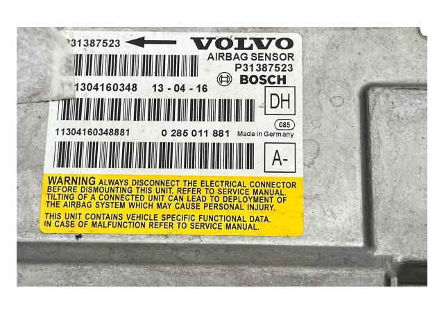 Блок подушек безопасности 31387523, 0285011881   Volvo V60