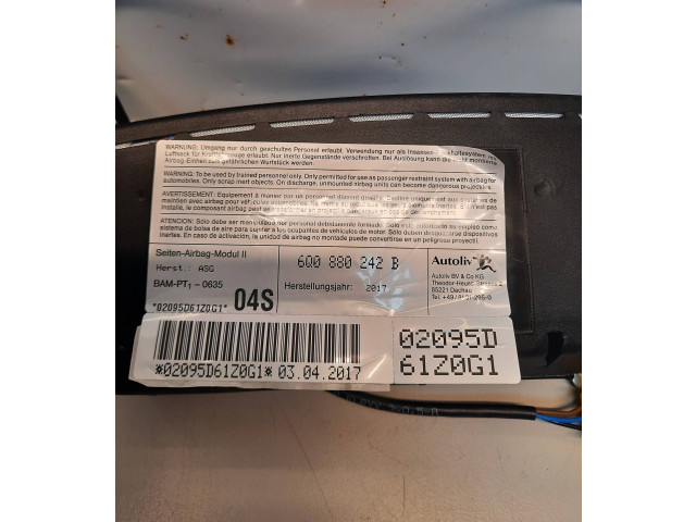 Подушка безопасности в сиденье 6Q0880242B, 02095U Skoda Fabia Mk2 (5J)