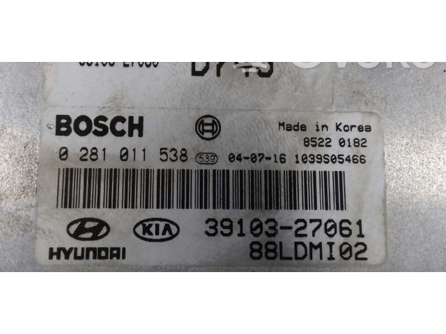 Řídící jednotka 3910327061, 0281011538 KIA Cerato 2004