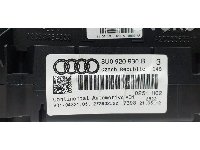 Панель приборов 8U0920930B, 57484 Audi Q3 8U