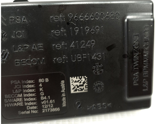 Блок управления 9666600680, 9666600680   Citroen DS4