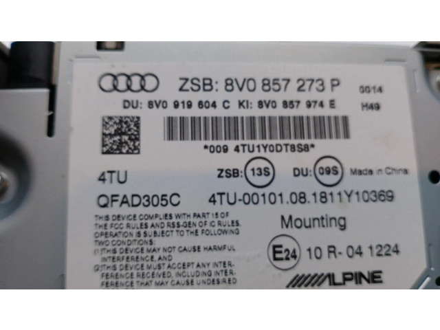 Дисплей 8V0857273P6PS, 8V0857273P Audi A3 S3 8V
