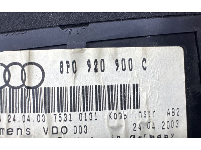 Панель приборов 8P0920900C, 24042003 Audi A3 S3 8P