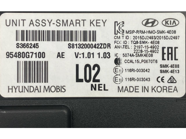 Блок управления 95480G7100, 95480G7100 Hyundai Ioniq