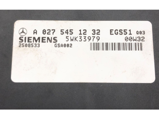 Блок управления коробкой передач A0275451232   Mercedes-Benz CLK A208 C208