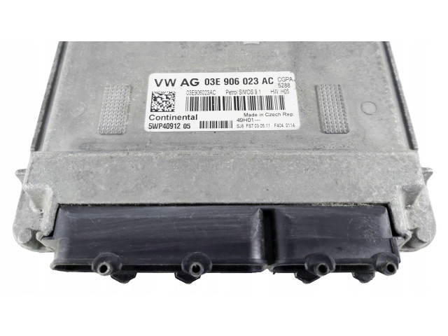 Блок управления двигателя 03E906023AC, 5WP40912 Skoda Fabia Mk2 (5J)