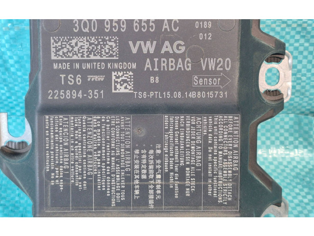Блок подушек безопасности 3Q0959655AC, 225894351   Skoda Octavia Mk3 (5E)